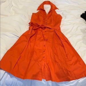 Orange Halter Dress